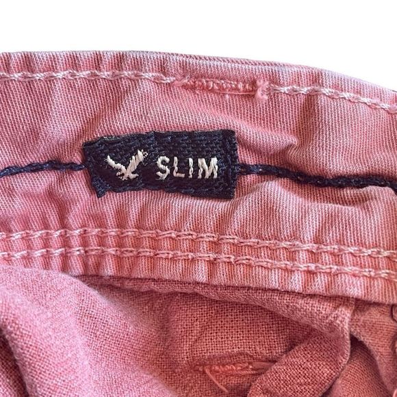 American Eagle Extreme Flex Flat Front Khaki Chino Men’s Slim Shorts Size 32 - Picture 8 of 9